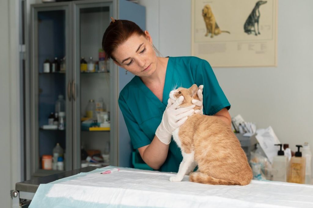 close up veterinarian taking care cat 2 krupnyj razmer 1 Вирусные инфекции кошек