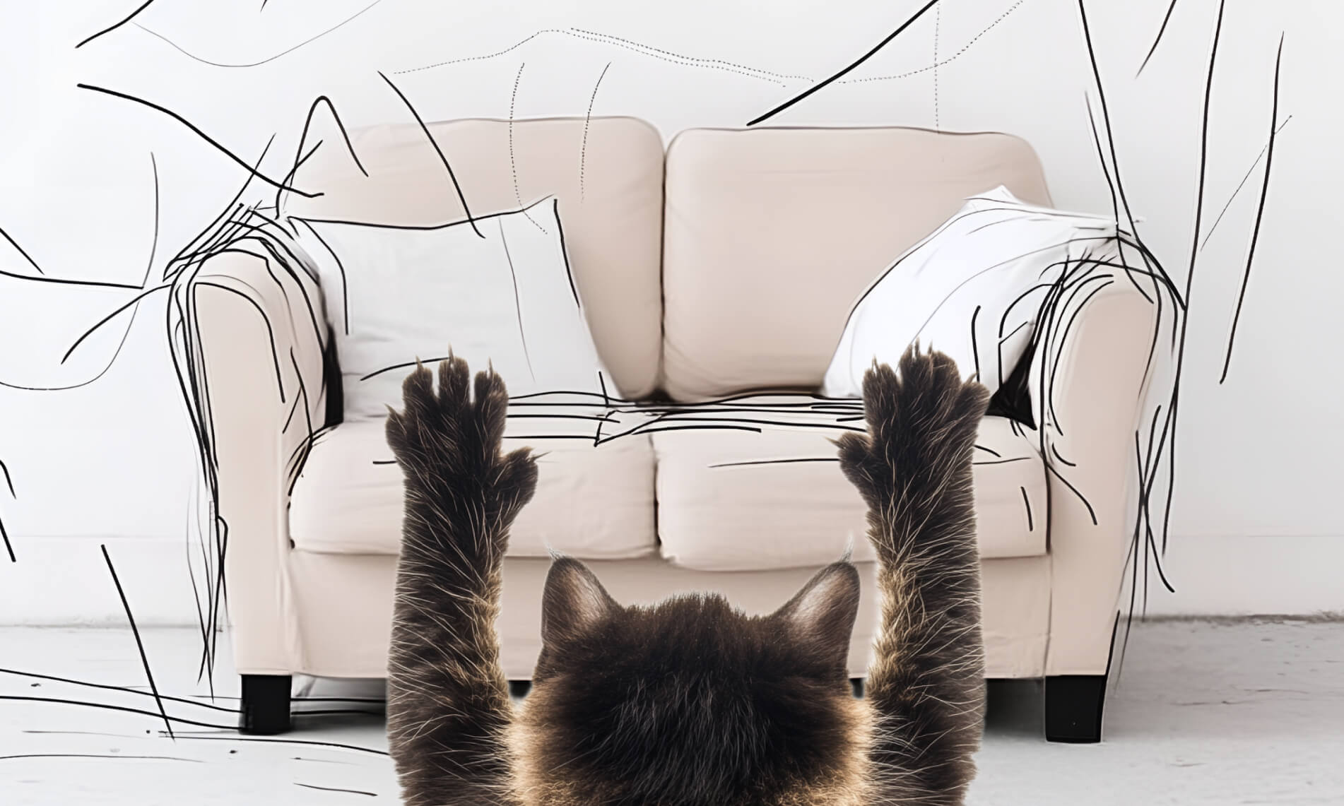 Как отучить котёнка точить когти о мебель - Блог SUPERPET