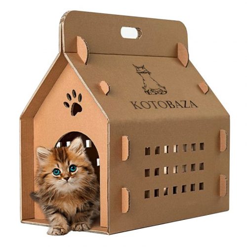 Домик для кошек из картона