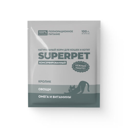Кролик для кошек. Паштет - SUPERPET