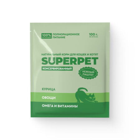 Курица для кошек. Паштет - SUPERPET
