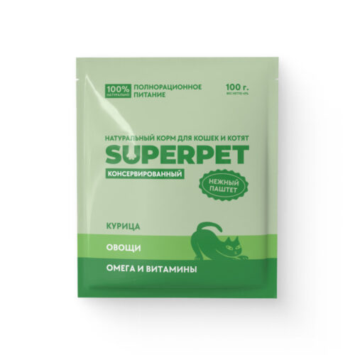 Курица для кошек. Паштет - SUPERPET