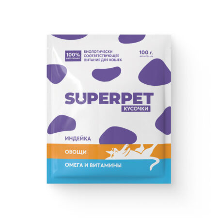 Индейка для кошек. Кусочки - SUPERPET