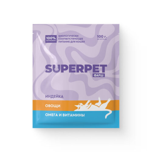 Индейка для кошек. Фарш - SUPERPET