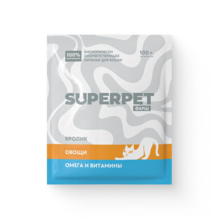 Кролик для кошек. Фарш - SUPERPET