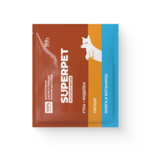 Утка и индейка для собак. Кусочки в фарше