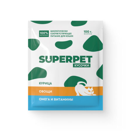 Курица для кошек. Кусочки - SUPERPET